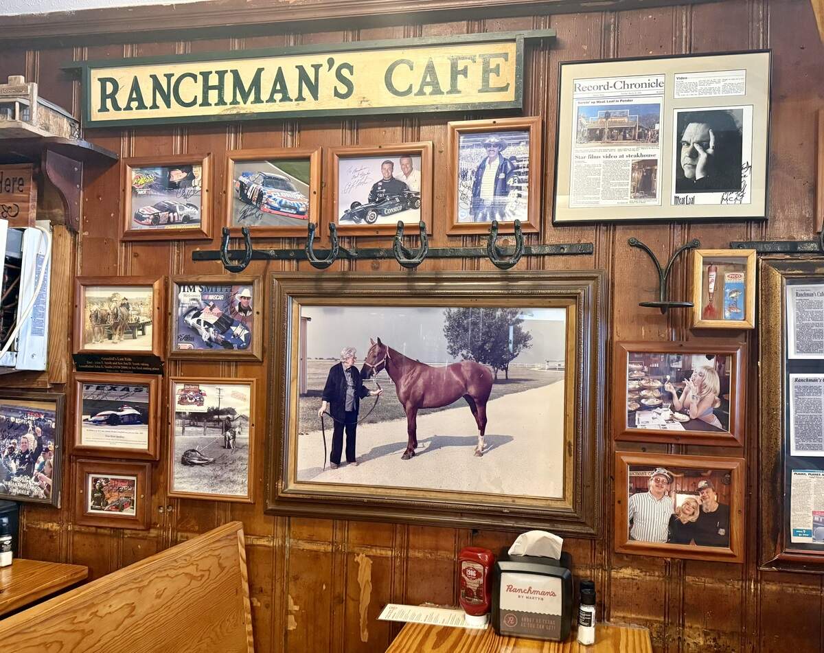 Ranchman’s by Marty B has reopened with all the wall photos and memorabilia from the original Ranchman’s Cafe (the “Ponder Steak House”) in Ponder, Texas, seen July 5, 2026.