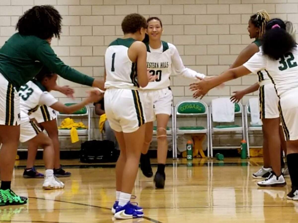 Western Hills senior Carmen Rosales is introduced for the final time at home before her game with Diamond Hill-Jarvis on Tuesday, Feb. 11, 2020 at Western Hills High School. Western Hills defeated DH-J 95-38.