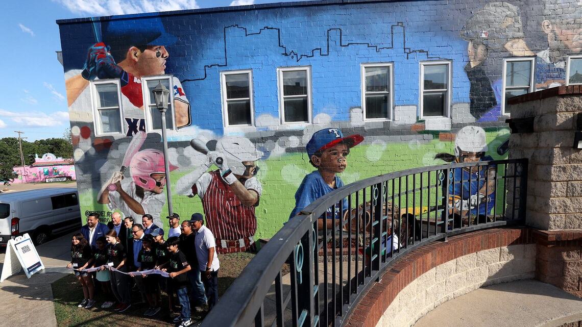 The baseball mural in Fort Worth’s north side is going, going, gone