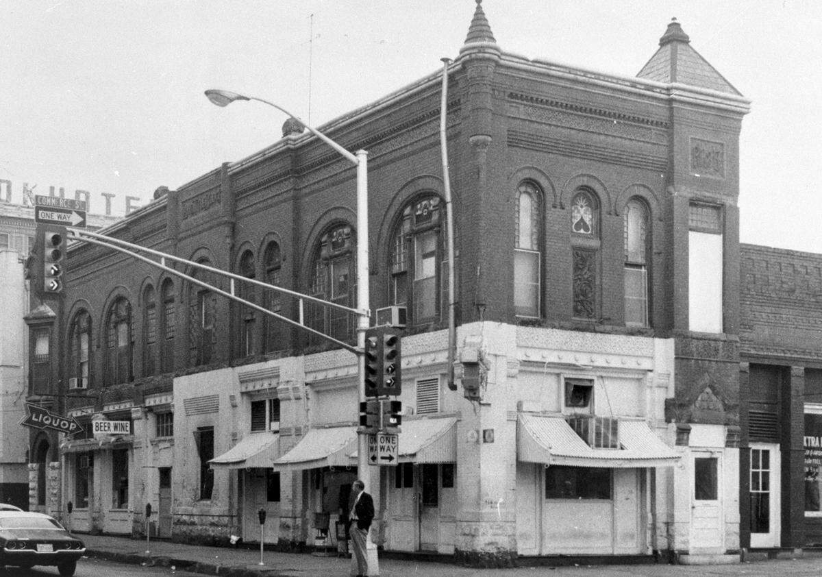 A 1970s photo of the Land Title Building in what is now Sundance Square.