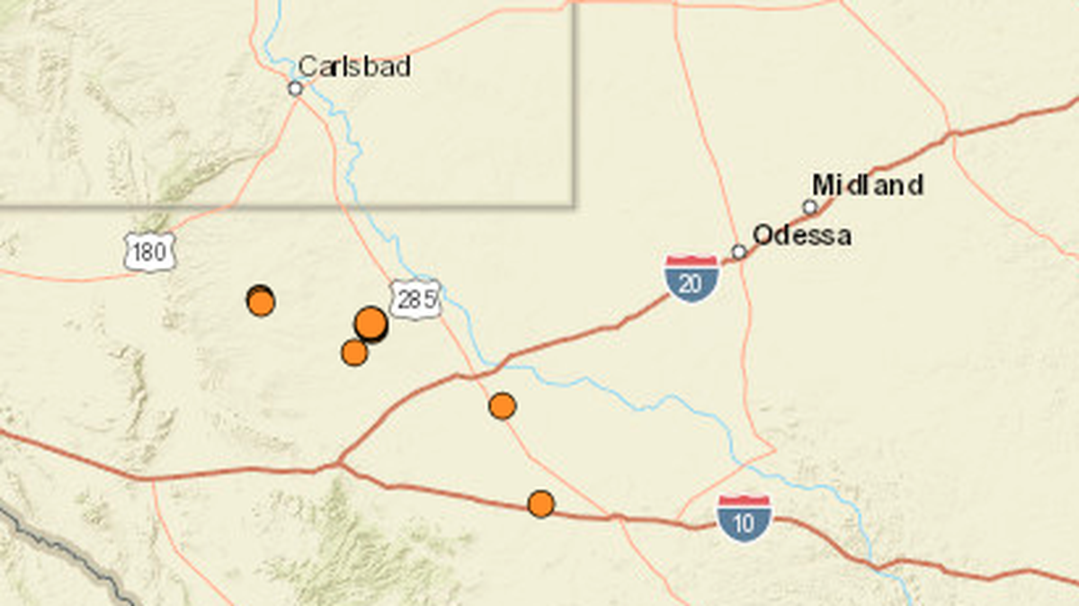 13 earthquakes rattled west Texas in a 24-hour span Monday and Tuesday.