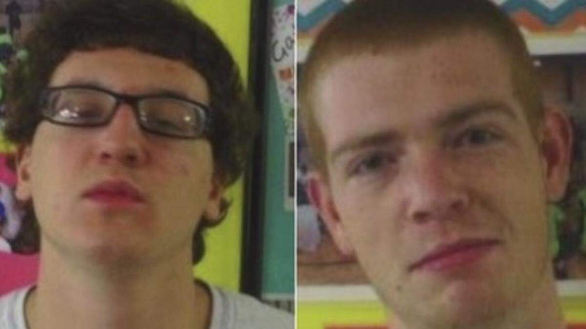 Juveniles Barry Golson (left) and Dakota Cox escaped from a Flower Mound halfway house Wednesday morning.