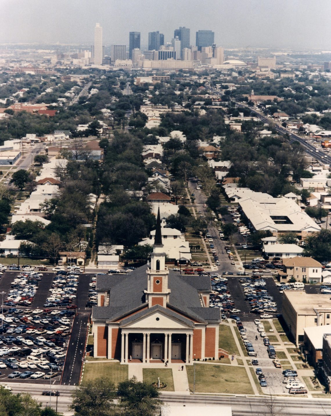 This photo shows Fort Worth's Travis Avenue Baptist Church in the 1980s.