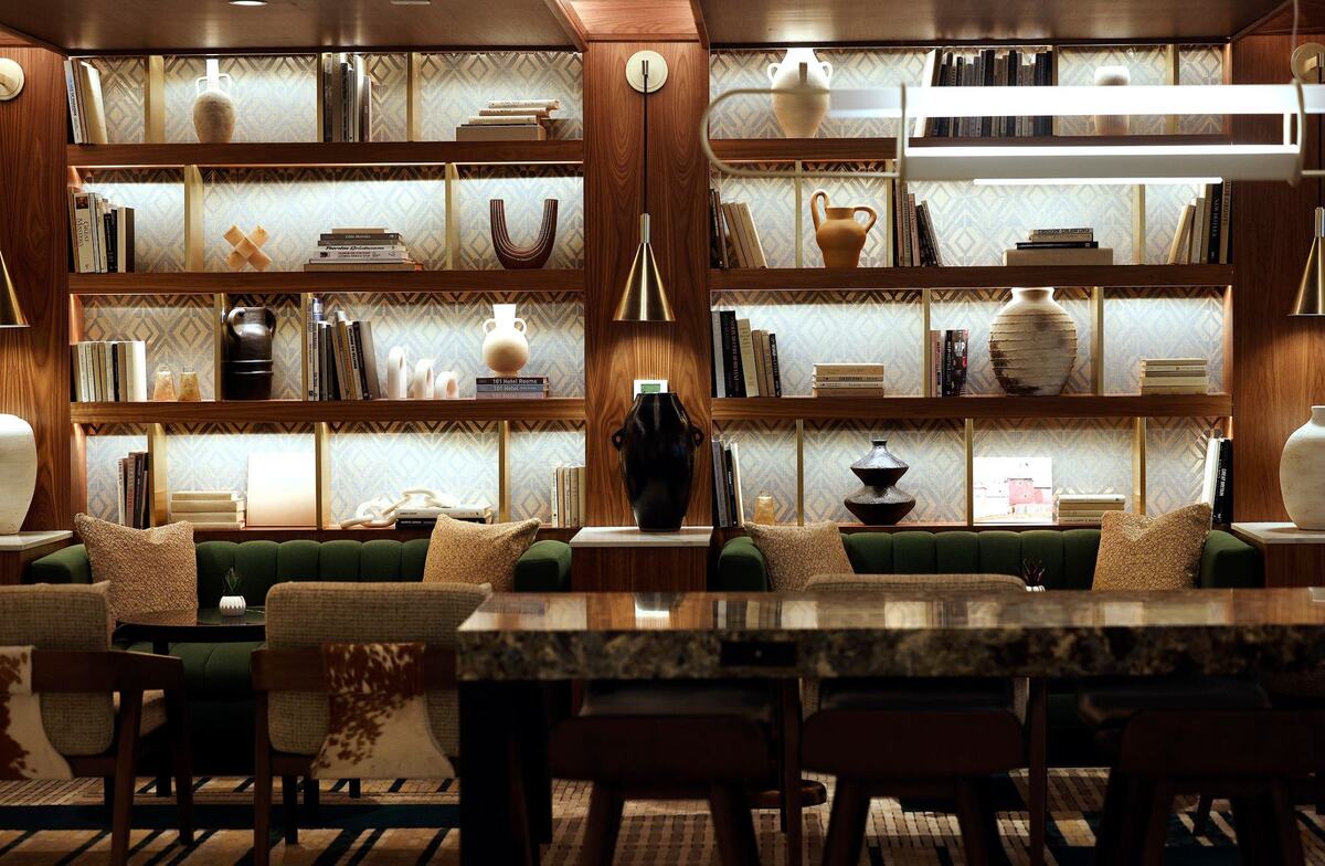 The Le Meridien Downtown Fort Worth’s design features a mid-century modern decor as seen in the lobby on Monday, Aug. 19, 2024.