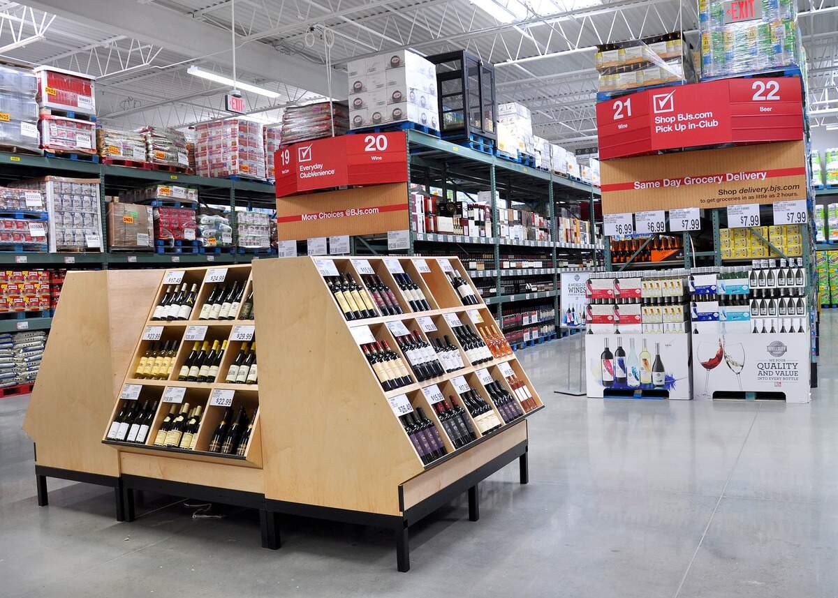 An interior view of a BJ’s Wholesale Club.