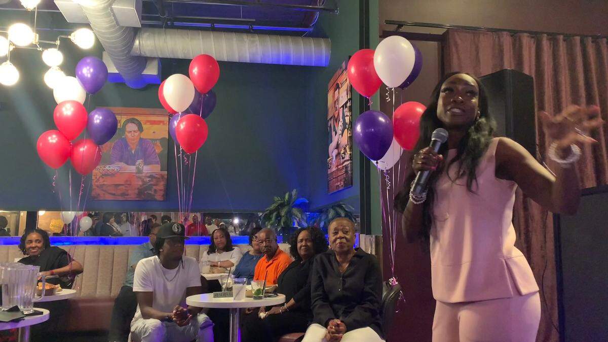 Dr. Mia Hall declared victory over her opponent Daryl R. Davis II on June 3 in the Fort Worth City Council District 6 race. At her election watch party, she thanked many of the family, friends and mentors by name.