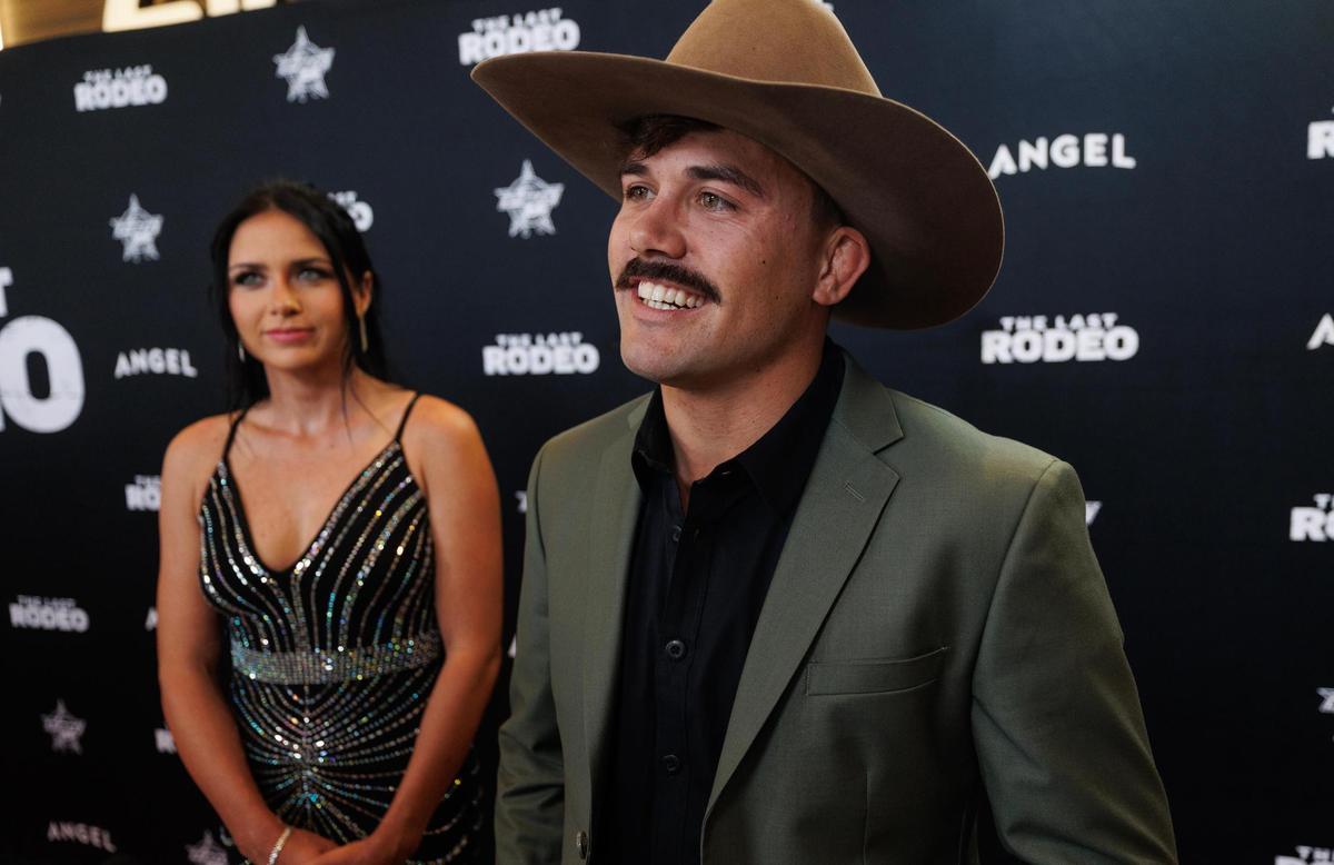 Professional Bull Riders champion Daylon Swearingen attends the world premiere of “The Last Rodeo” on Monday, May 12, 2025, in Fort Worth.