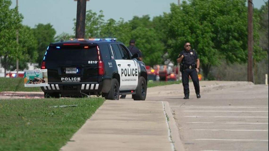One student was shot in the leg and transported to a hospital and another student was arrested after a shooting at Wilmer-Hutchins High School in Dallas on Friday morning, April 12, 2024, authorities said.