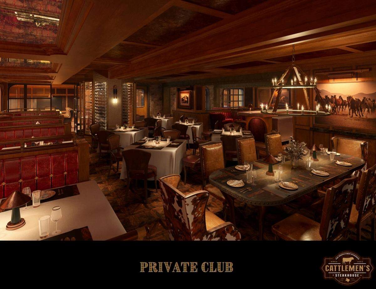 The new Cattlemen’s Club at Cattlemen’s Steak House.