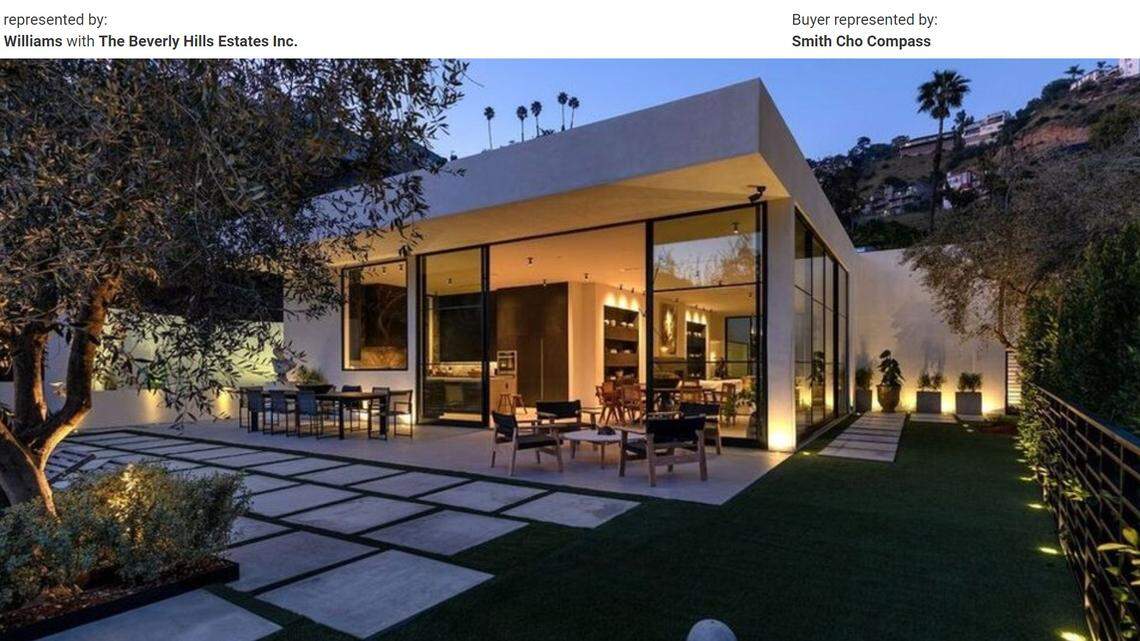 The mid-century, modern-inspired home resides in the Bird Streets area of Los Angeles.