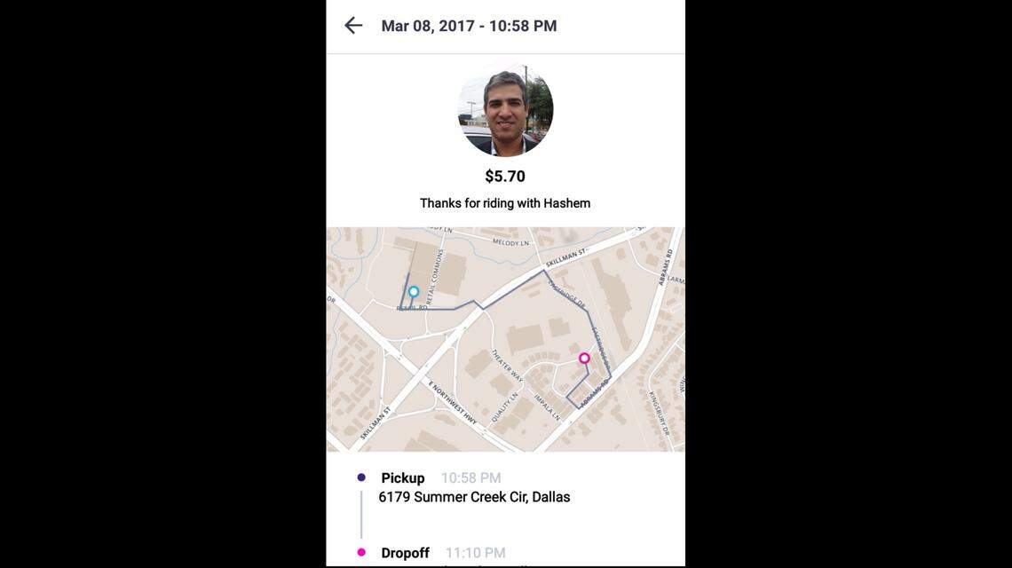 Amanda Leboeuf, 34, of Dallas also had a awkward encounter with Hashem Ramezanpour, 40, who is accused of sexually assaulting a 77-year-old woman in Fort Worth.