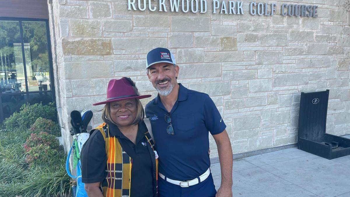 Gladys Lee, left, and state Rep. Ramon Romero Jr. want to diversify the game of golf.
