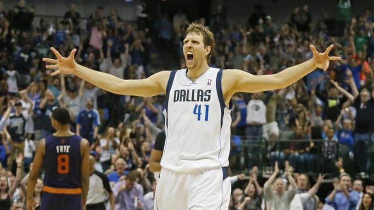NBA commissioner Adam Silver named Dirk Nowitzki, as well as Miami Heat guard Dwyane Wade, as special team roster additions for the All-Star Game in Charlotte on Feb. 17.