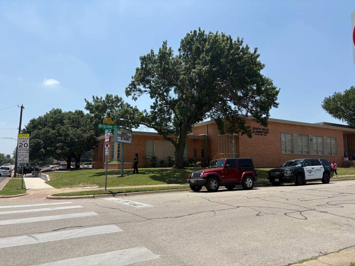 A parent was injured in a stabbing Thursday, May 22, outside South Hills Elementary School in Fort Worth, Texas, police said. An adult suspect was taken into custody.