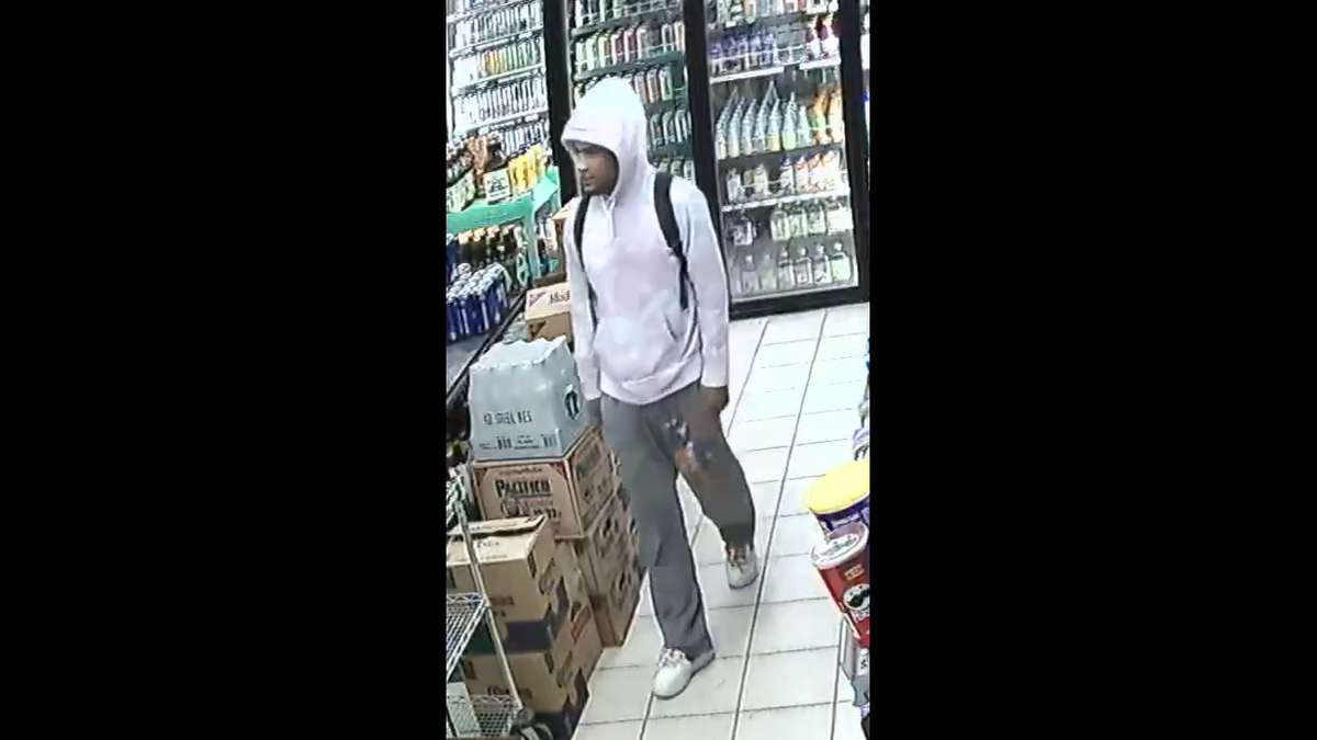 Police believe the man in this surveillance video still image to be Donavin Copeland, 18. Police are asking the public to help them locate Copeland by calling 911 if they see him, but not to follow or confront him as he is “extremely dangerous and a clear and present danger to the public and law enforcement.”