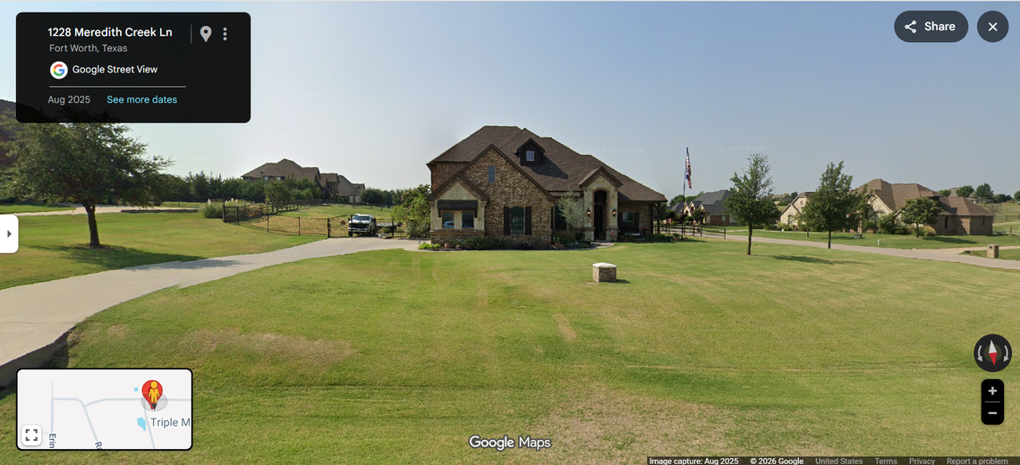 A north Fort Worth house (1228 Meredith Creek Lane) appears in “Landman” season 2, episode 9.