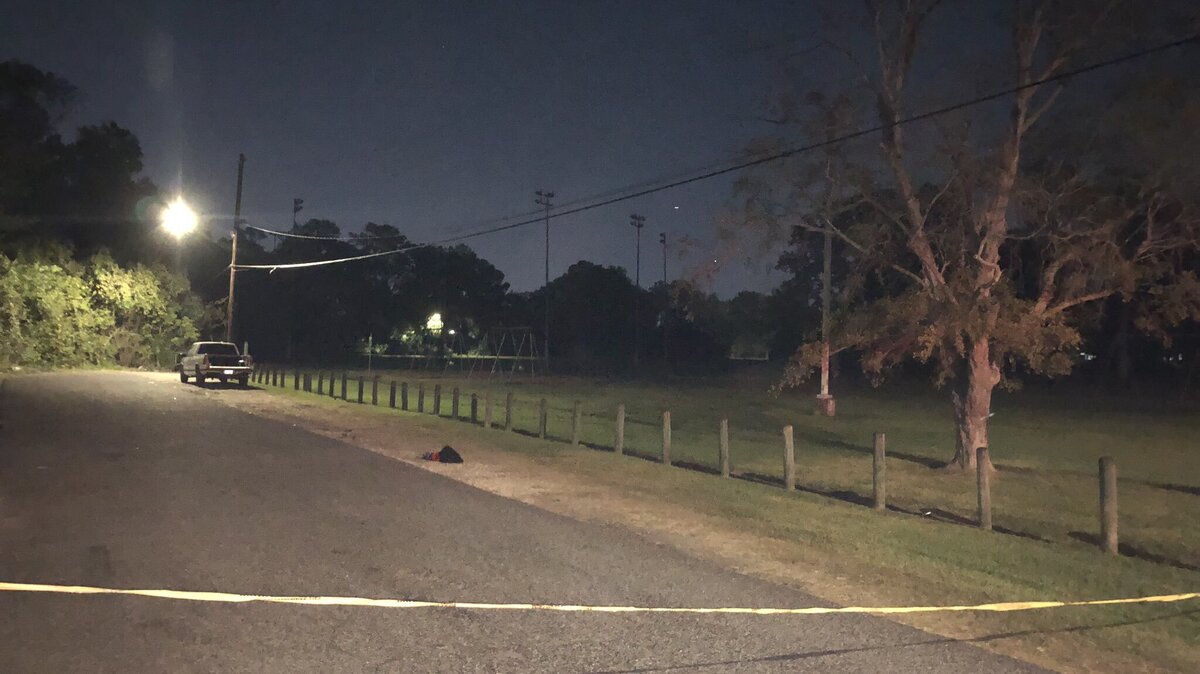 An adult man meeting a 14-year-old girl at night in a Houston park got into an argument and shot a family member looking for her, cops say.