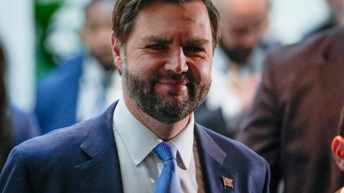 Vice President JD Vance departs a meeting with House Republicans at the United States Capitol as Republicans seek to pass interim spending bill that would keep federal agencies funded through Sept. 30 on Tuesday, March 11, 2025.