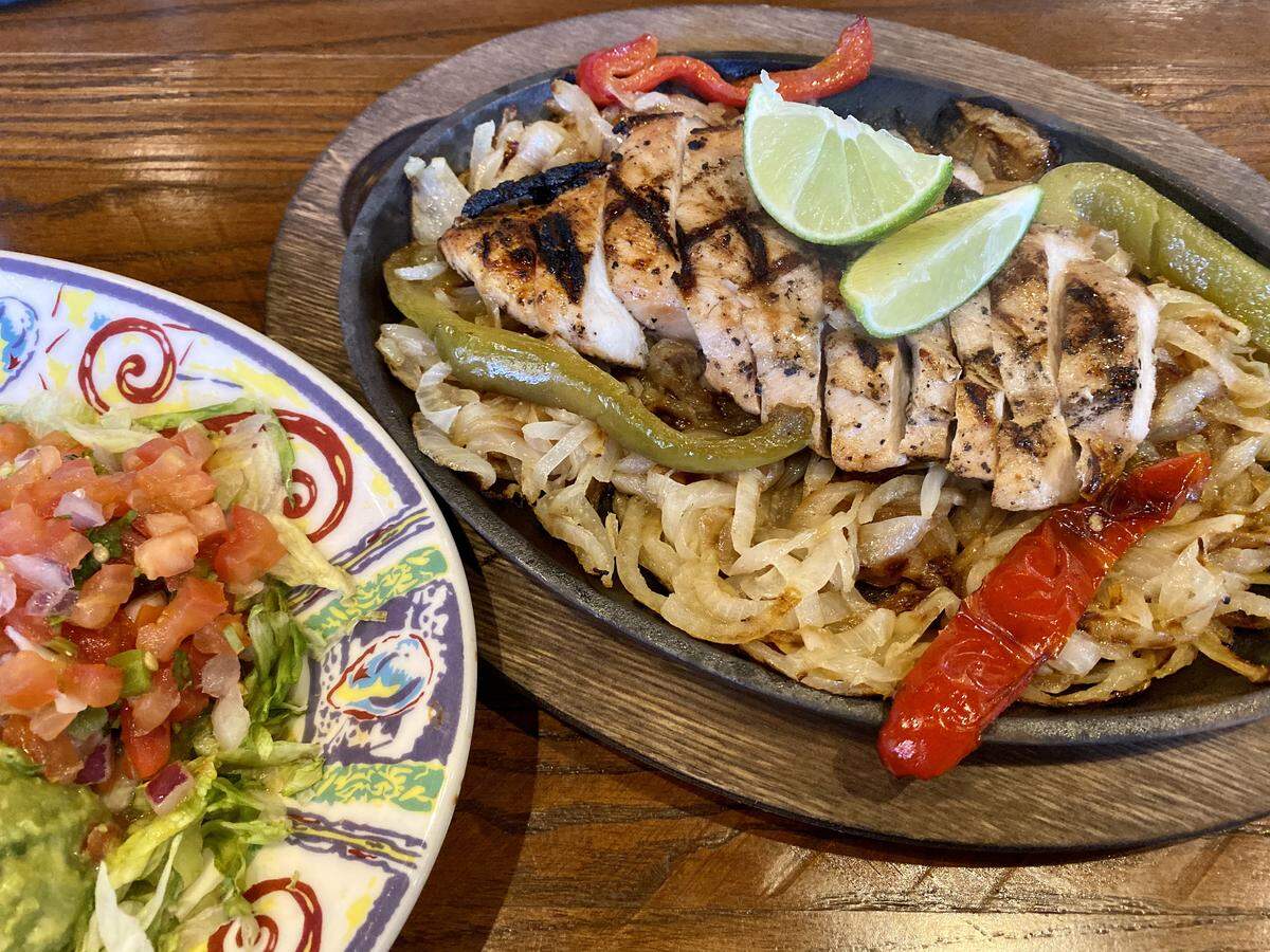Chicken fajitas at Mexican Inn Cafe.