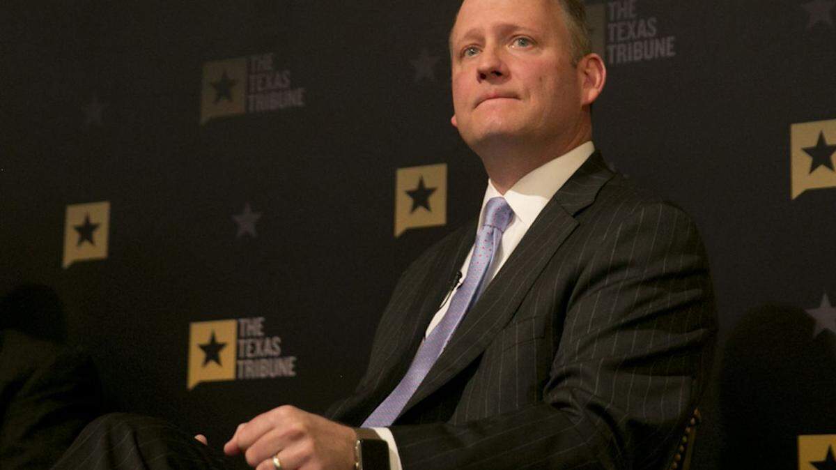 Four Price, R-Amarillo, shown here at a Texas Tribune Conversation event on Jan. 26, 2017, has filed to run for Texas house speaker next session. Rep. Phil King, R-Weatherford, and Tan Parker, R-Flower Mound, are also running.