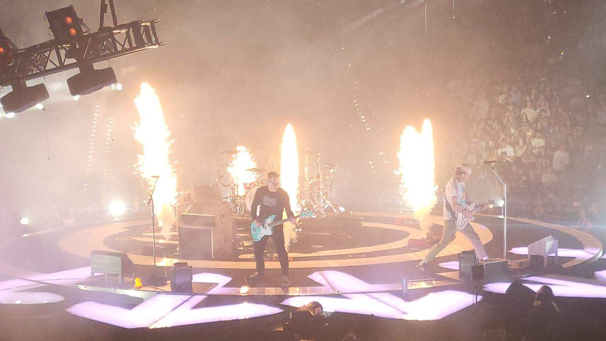 Blink-182 stopped at Dickies Arena in Fort Worth, Texas, on June 26, 2024, as part of their “One More Time” tour of North America.