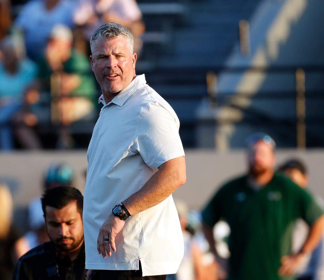 Trinity head coach Aaron Lineweaver is in his first season with the football program.