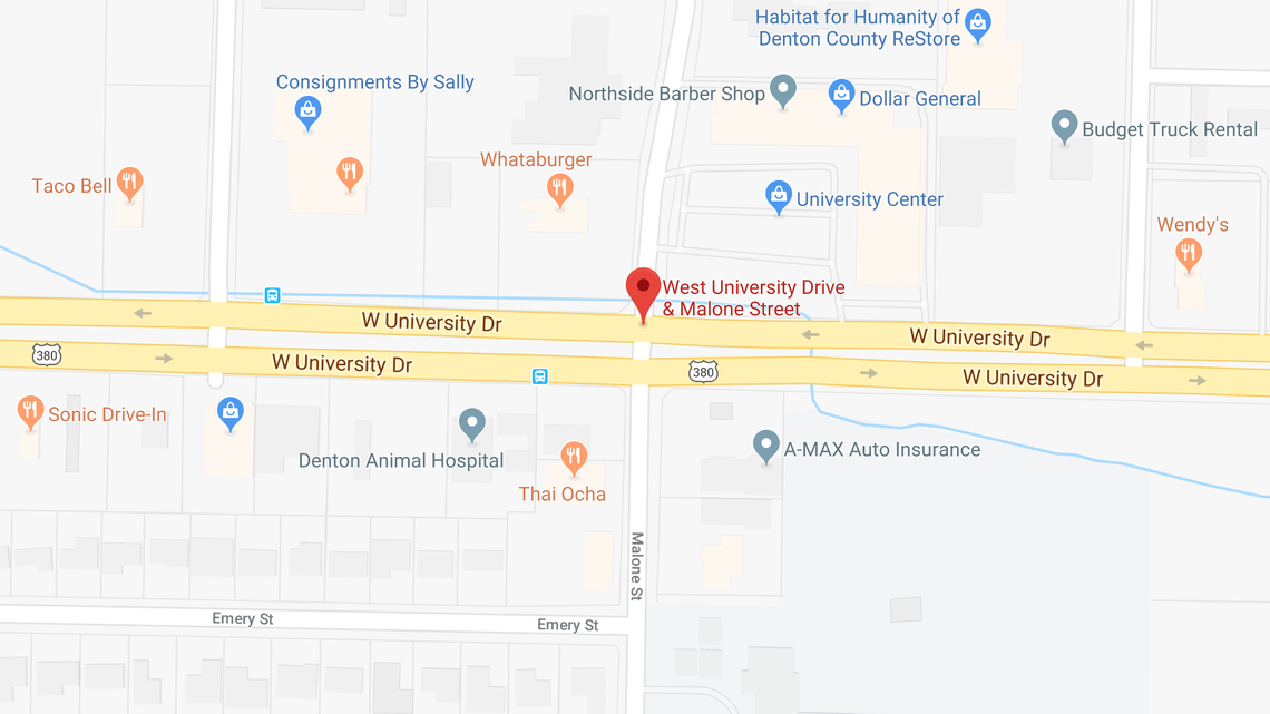 A 22-year-old man died after he was crushed inside his SUV when it was hit by another car on Sunday, according to Denton police.