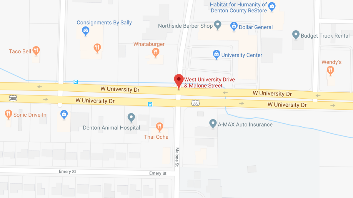 A 22-year-old man died after he was crushed inside his SUV when it was hit by another car on Sunday, according to Denton police.