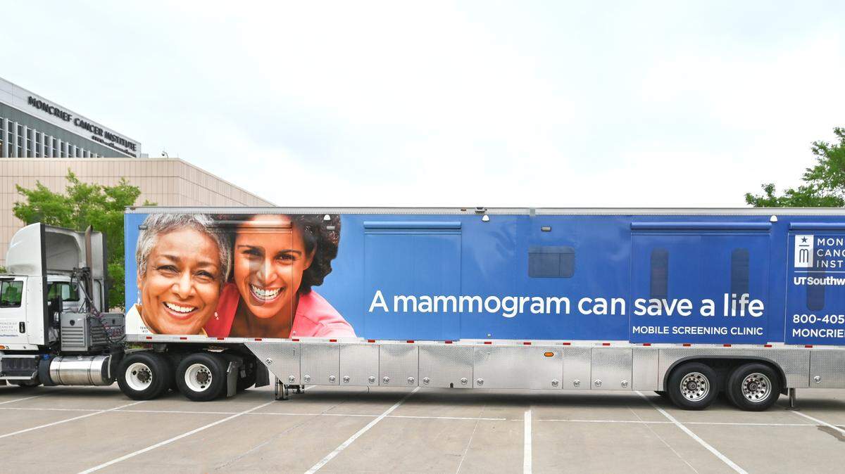 The Moncrief Cancer Institute’s mobile screening clinic offers free breast and cervical cancer screenings to women who don’t have health insurance. 
