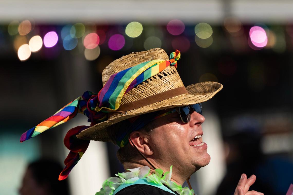 Fort Worth resident Brian Fehler during Trinity Pride Fest on South Main Street in Fort Worth on Saturday, June 28, 2025.