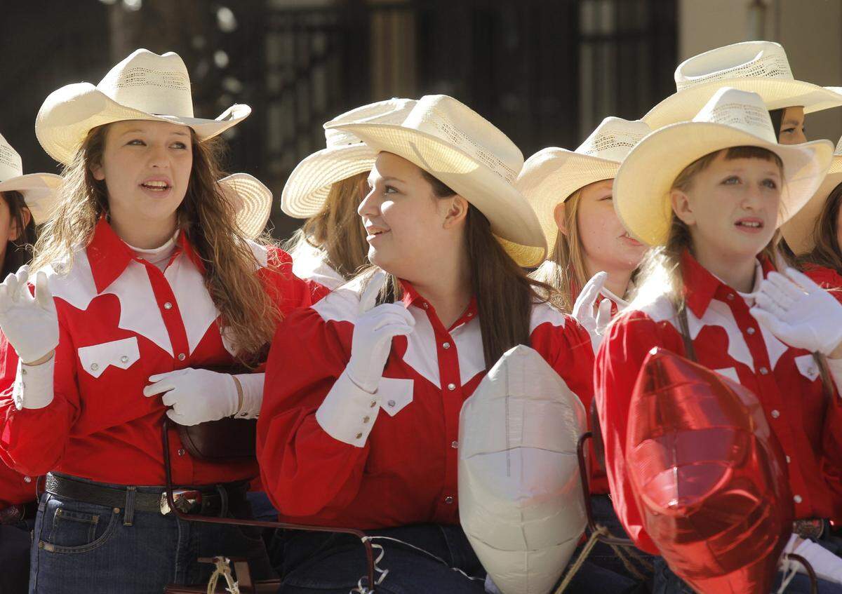 Jan. 14, 2012: The Texas Girls Choir perform at the Fort Worth Stock Show & Rodeo All Western Parade in downtown 