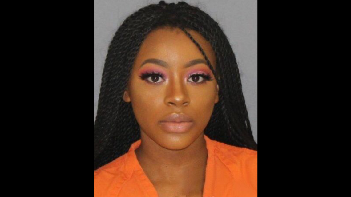 Marshala Perkins, 19, of Dallas, mugshot from her February 6, arrest was posted to the Mugshot Baes Twitter account in mid-April and since then her photo has been ‘liked’ over 11,000 times.