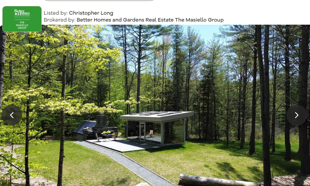 The property is surrounded by nature