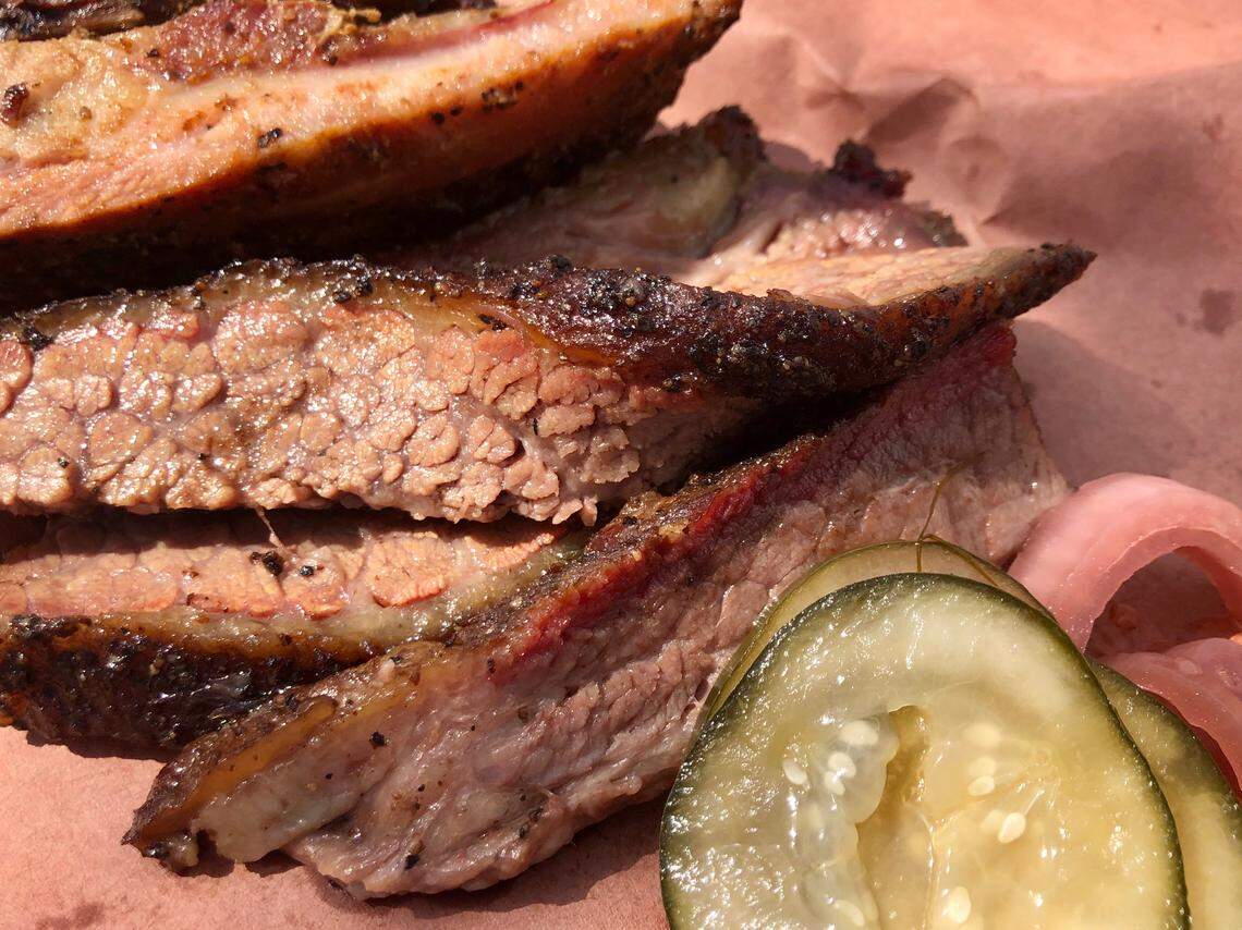 Brisket at Smiley’s Craft Barbecue in Ponder.