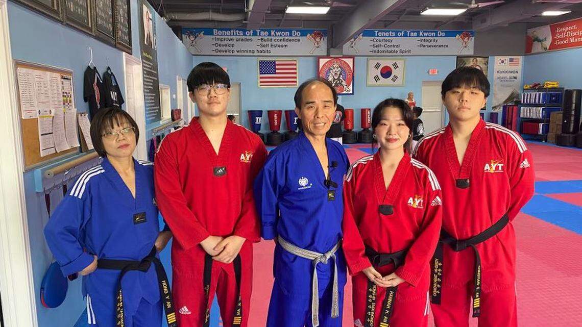 Five dojo instructors stepped in to stop a man from sexually assaulting a woman, Texas deputies said. The man was arrested.