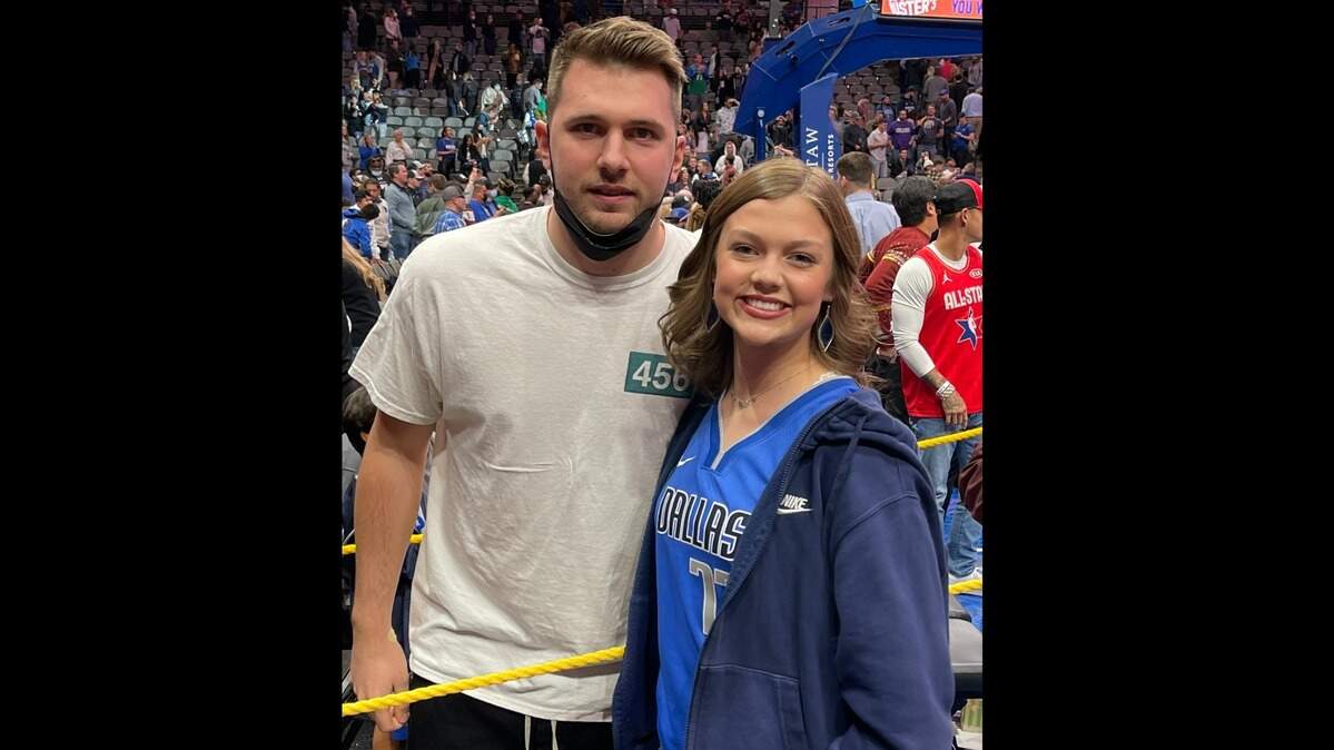 A pair of Luka Doncic’s game-worn basketball shoes recently sold for $115,000. The seller was Dallas Mavericks’ fan Matthew Malone, of Terrell, who won the shoes in an auction at a 2019 Do It For Durrett event. Daughter Madison Malone, who attended the charity event with her dad, posed with Doncic at a game.