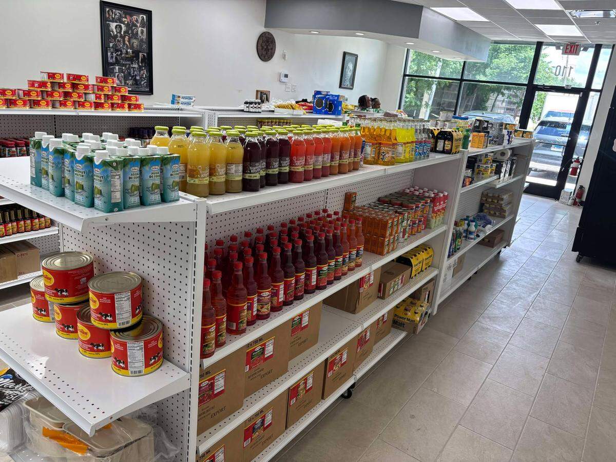 Jamrocc grocery store in Fort Worth shelves are stocked with a variety of authentic Jamaican ingredients