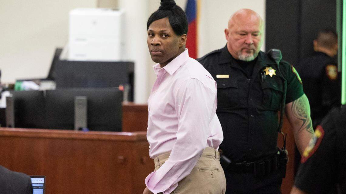 Timothy Huff comes in to the courtroom on the first day of his murder trial in the fatal shooting of Garrett Hull, a 17-year Fort Worth police veteran, on Monday, June 6, 2022, in Tarrant County’s 396th District Court.