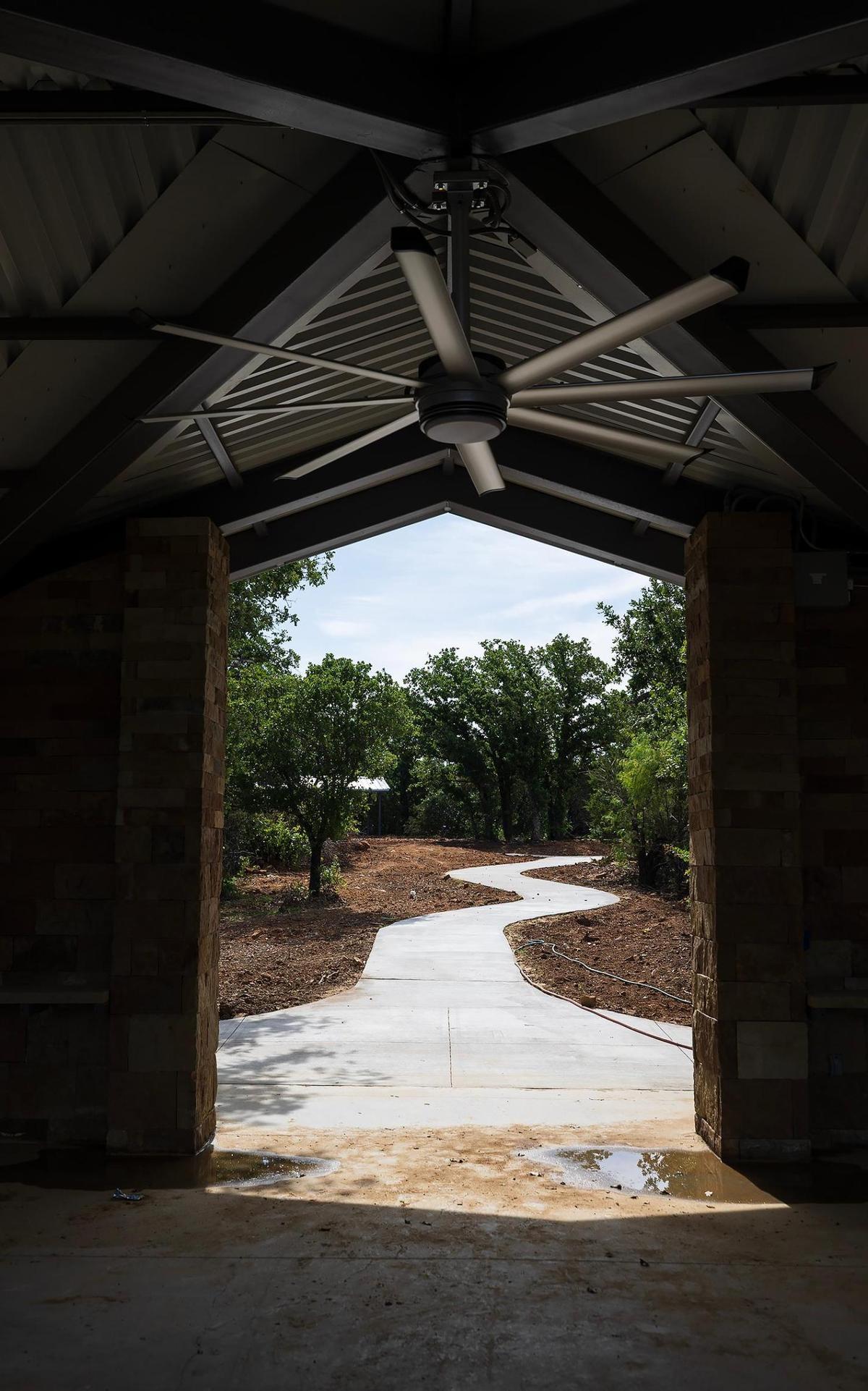 A newly constructed pavilion at Palo Pinto Mountains State Park on Wednesday, May 21, 2025, in Strawn.