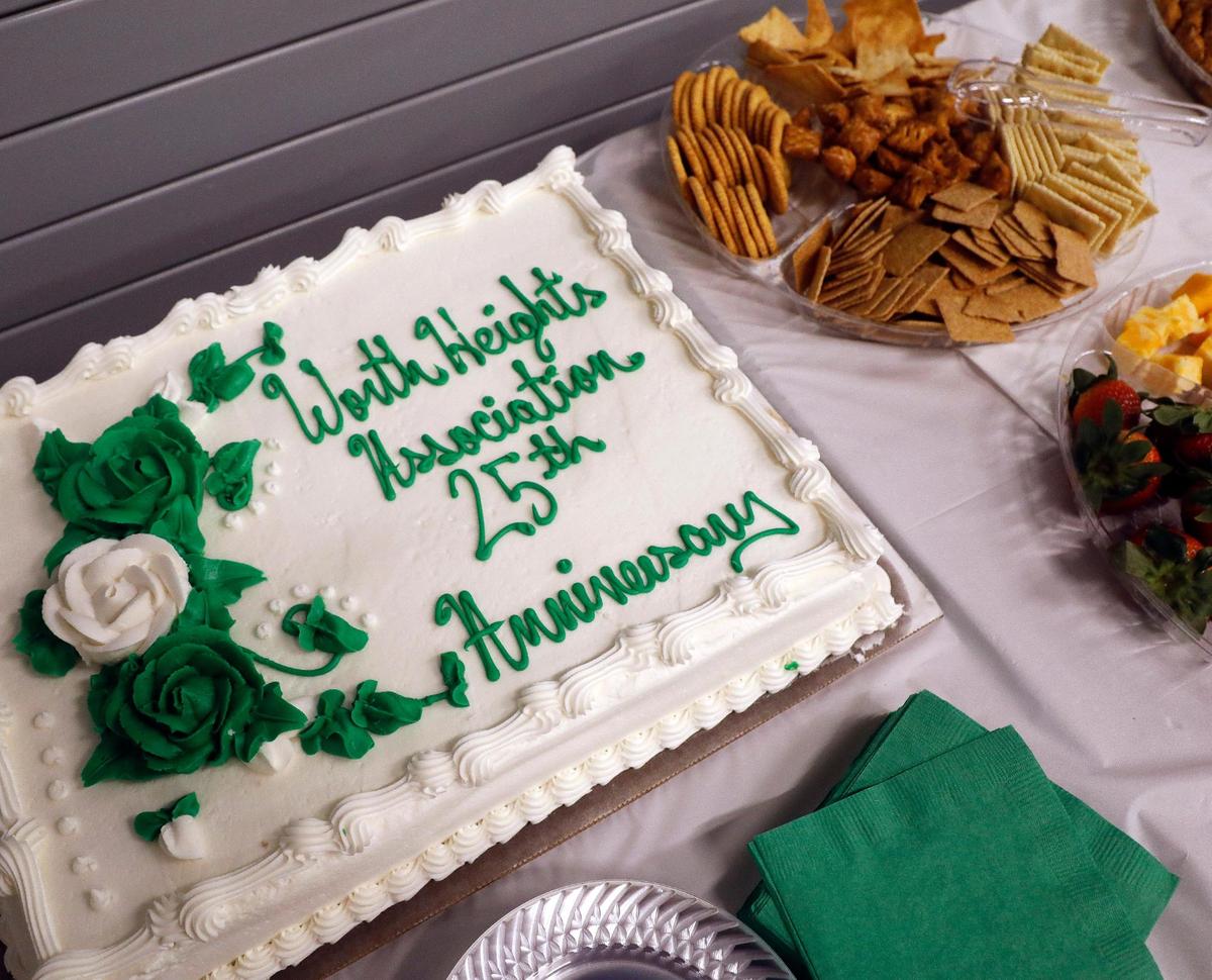 Refreshments were served during the Worth Heights Neighborhood Association 25th anniversary at the Victory Forest Community Center in Fort Worth on Saturday, May 20, 2023. 