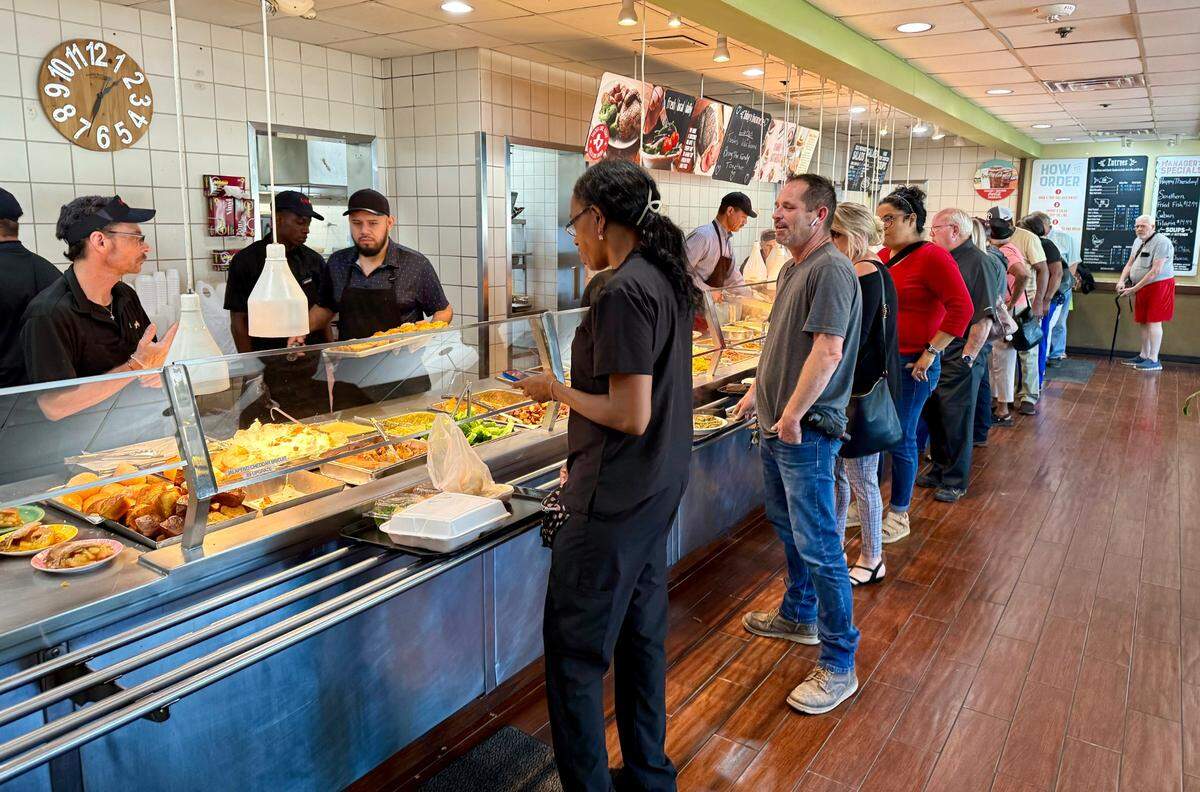 The Luby’s in Forest Hill is a classic Southern cafeteria and drew a line at lunch Oct. 24, 2024.