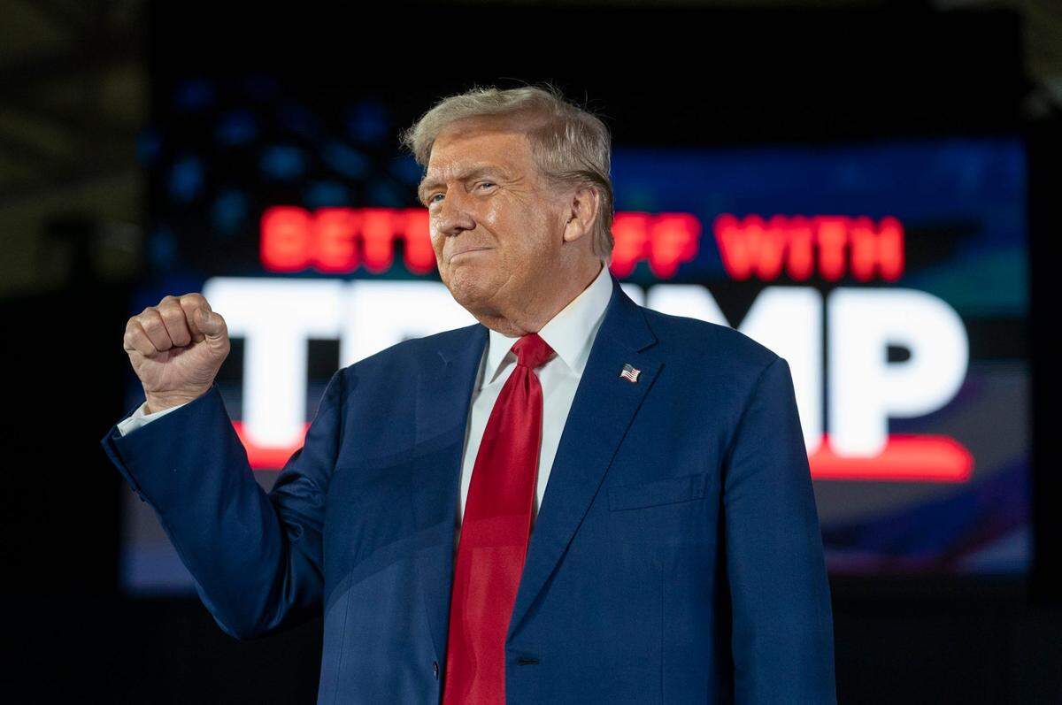 Donald Trump is interviewed by U.S. Sen. Marsha Blackburn of Tennessee in September at Macomb Community College in Warren, Michigan.