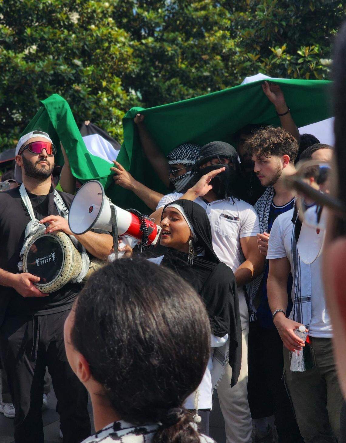 Afsheen Khan faces a charge of criminal mischief with a hate-crime enhancement after she was accused of spray-painting “(Expletive) Israel” on a church in Euless, Texas.