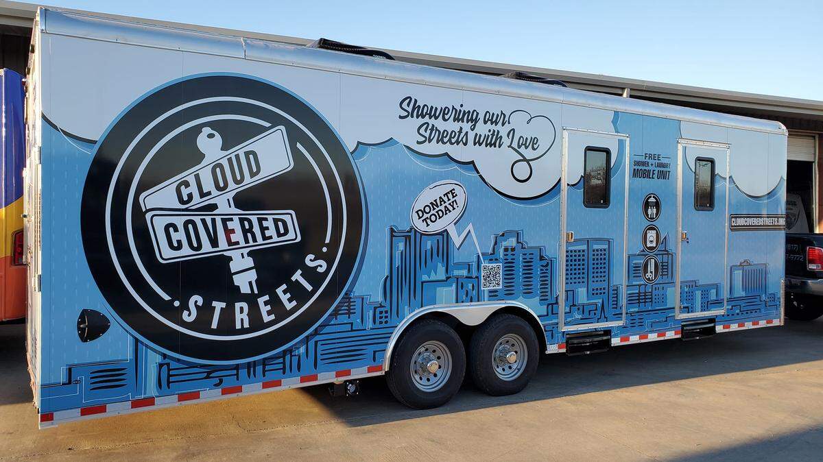 The nonprofit Cloud Covered Streets provides free showers, a change of clothes, haircuts and more to people who are homeless and struggling with instability.