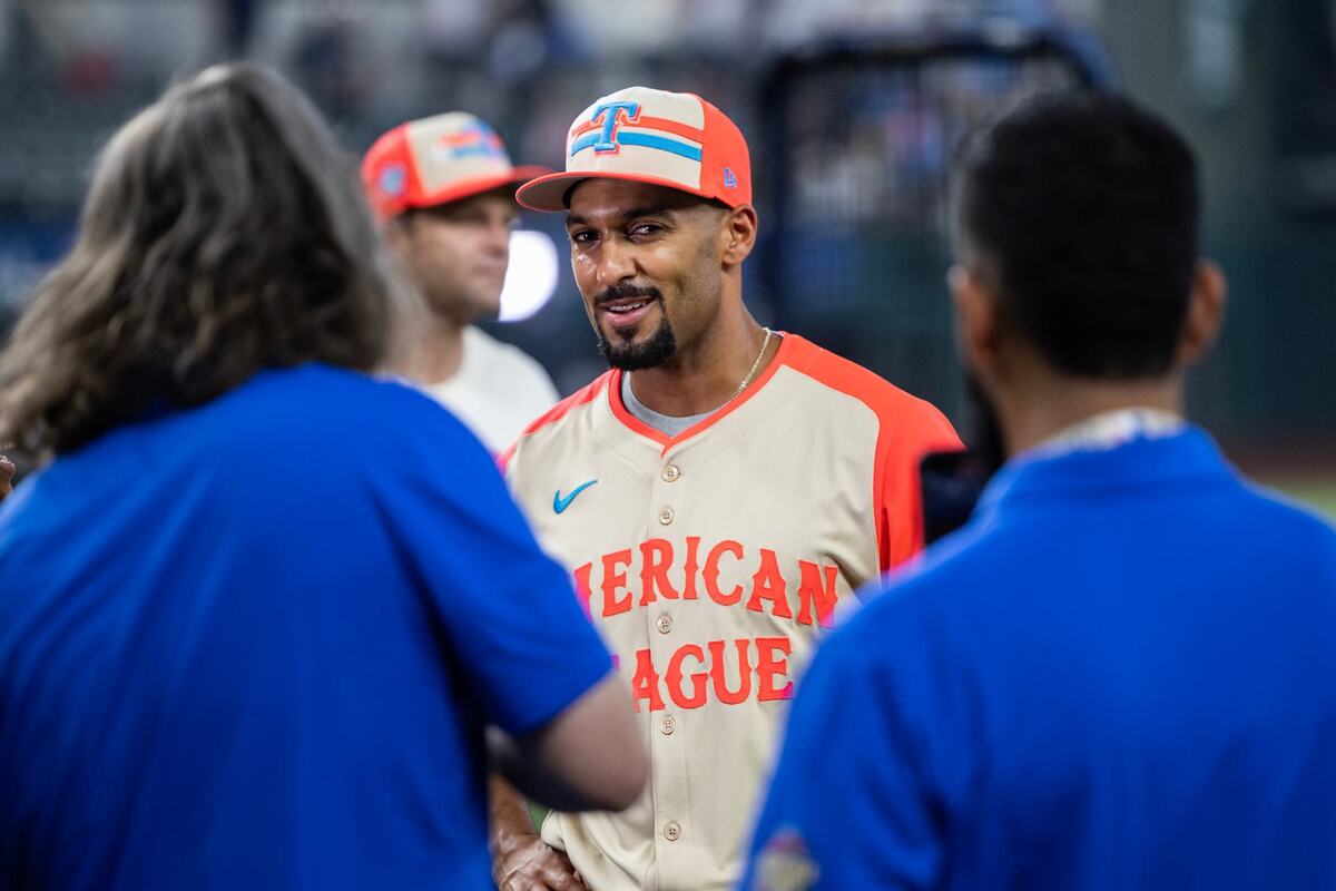 Texas Rangers All Star Marcus Semien speaks to the media prior to the 2024 MLB All Star Game at Globe Life Field in Arlington on Tuesday, July 16, 2024.