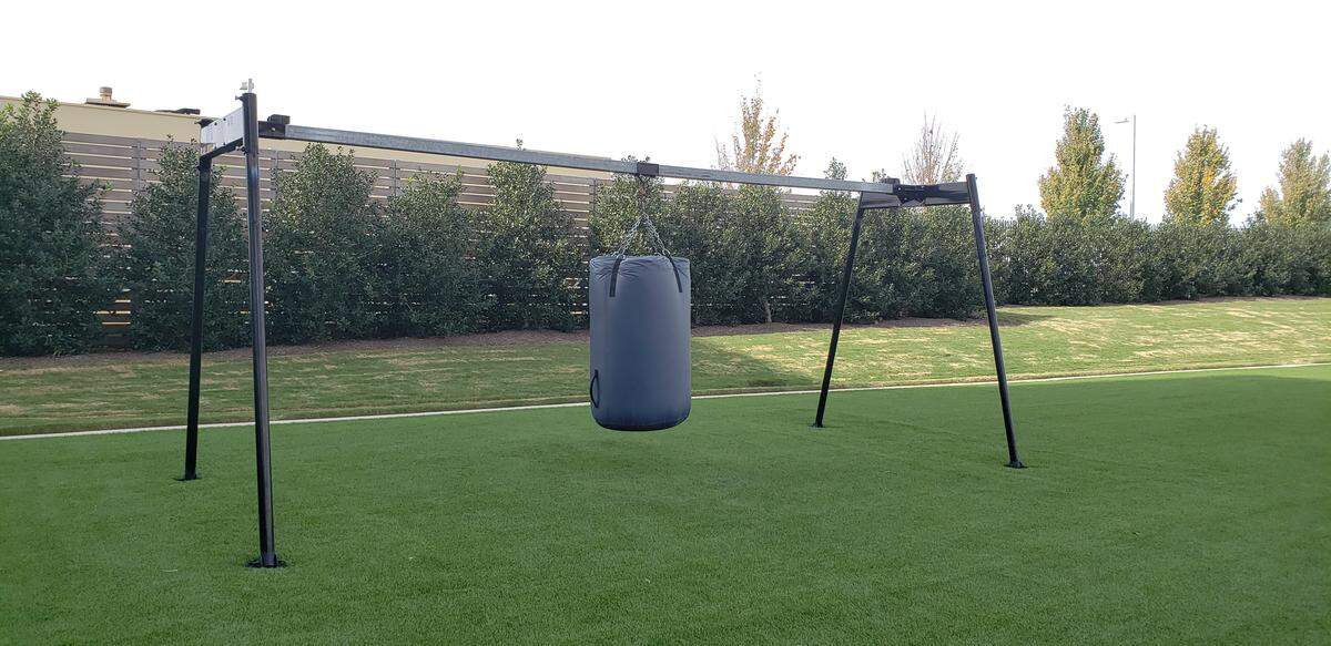 New offensive line coach Marc Colombo, who replaced Paul Alexander earlier this week, has added the use of over-sized blocking dummy ‘Big Bertha’ to the line’s practice regiment.