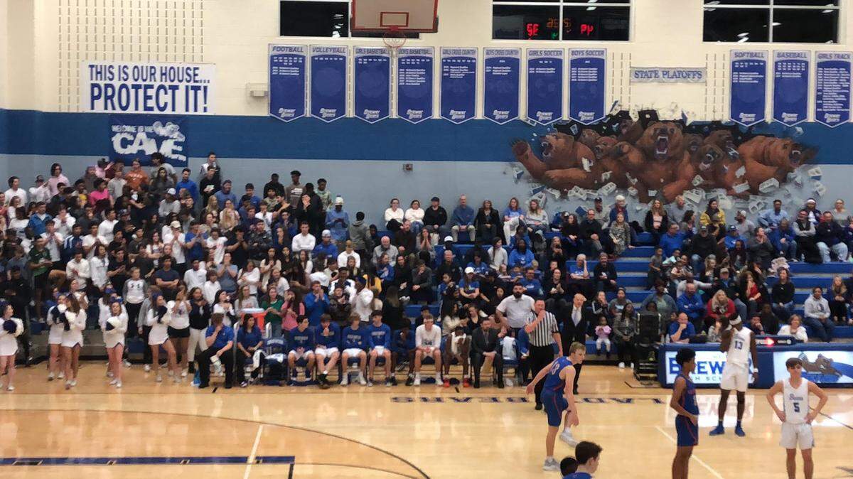 Brewer fans cheered on the Bears after a 51-35 win over Grapevine, Tuesday, Jan. 15.