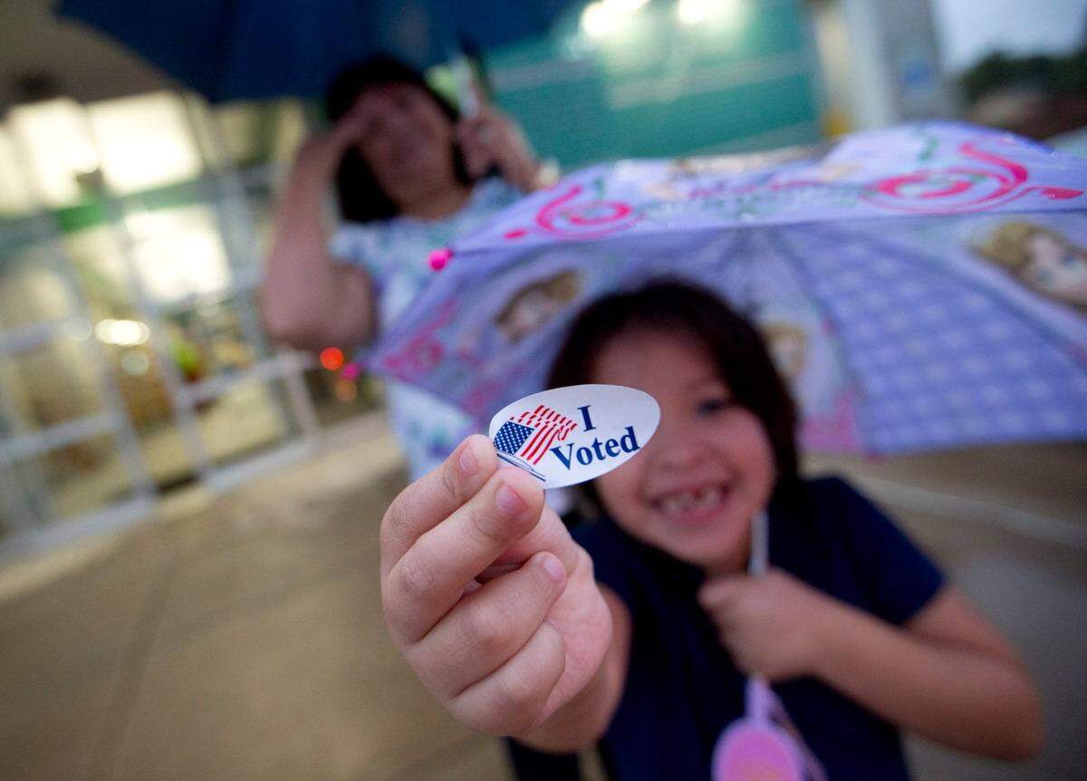 Nov. 8, 2016: Melanie Frias got to watch her grandmother, Virginia Frias, vote at Diamond Hill/Jarvis library on Election Day.