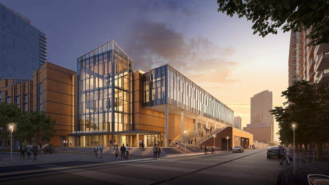 A rendering of the new southeast entrance of the Fort Worth convention center. 