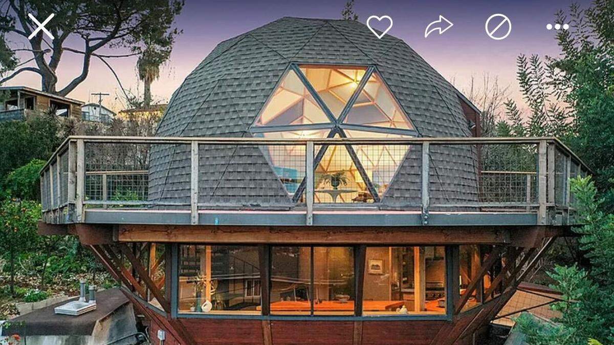 The exterior has a unqiue dome shape